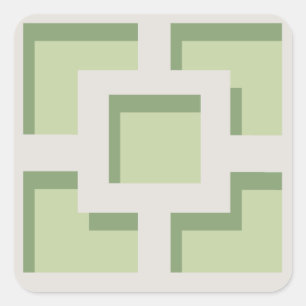 Retro Green Trellis Sticker