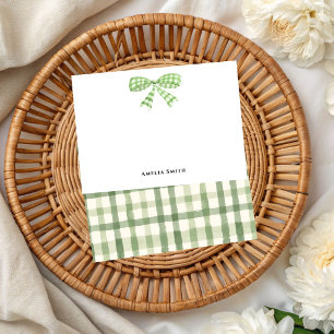 Retro green watercolor bow merry Christmas Card