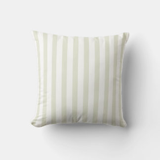 Retro Green White Stripes Wedding Cushion