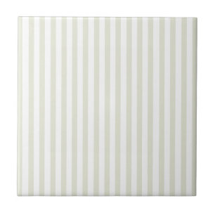 Retro Green White Stripes Wedding Tile
