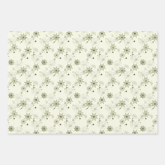 Retro Green Wrapping Paper (Front)