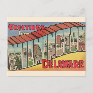 Retro Greeting for Wilmington Delaware  Postcard
