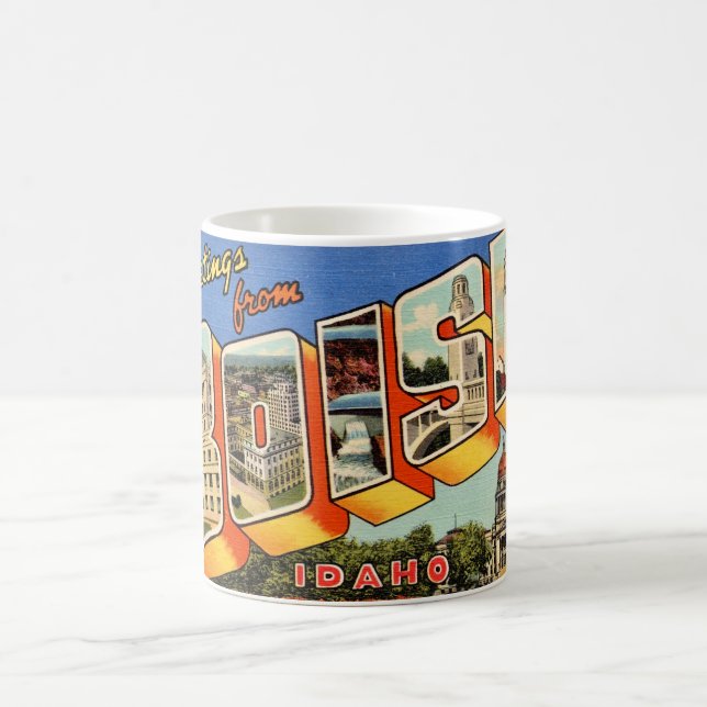  Retro Greetings from Boise Coffee Mug (Center)