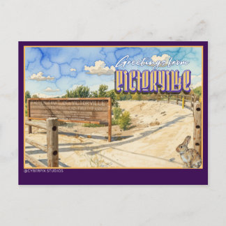 Retro “Greetings From Victorville” 3 Postcard