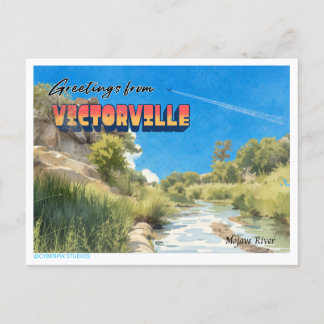 Retro “Greetings From Victorville “ Postcard