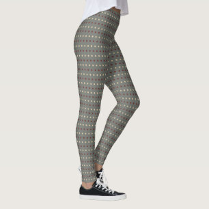 Retro Grey Polka Dots Style  Leggings