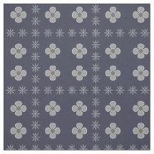 Retro Grey Scandi Floral Print