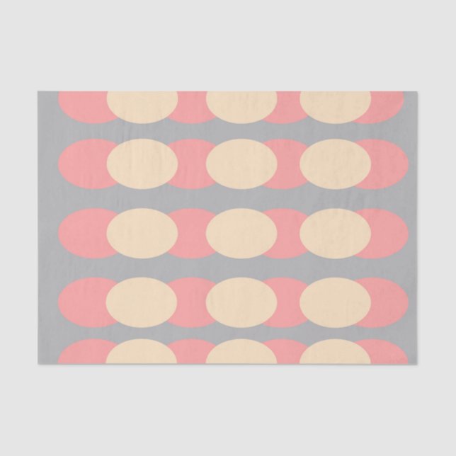 Retro Grey Spot Print Pattern Tissue Paper (Front)