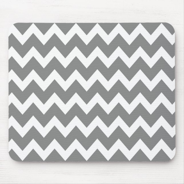 Retro GREY Zig Zag Pattern Mouse Mat (Front)