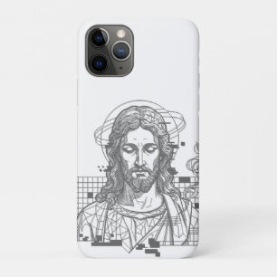 Retro Grid Jesus King Of Kings Revelation 19:16 iPhone 11 Pro Case