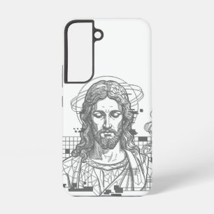 Retro Grid Jesus King Of Kings Revelation 19:16 Samsung Galaxy Case
