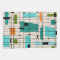 Retro Grid & Starbursts Kitchen Towel