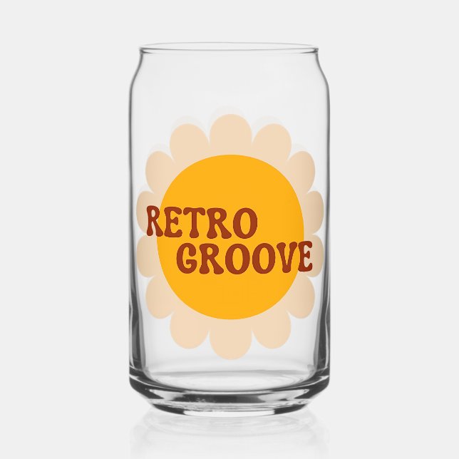 Retro Groove Can Glass (Front)