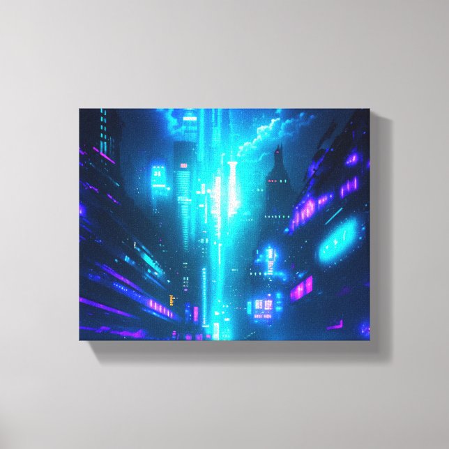 Retro Groove Converse Canvas Print (Front)