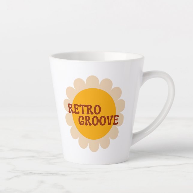Retro Groove Latte Mug (Right)