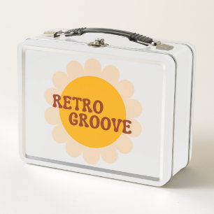 Retro Groove Metal Lunch Box