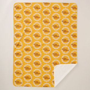 Retro Groove Sherpa Blanket
