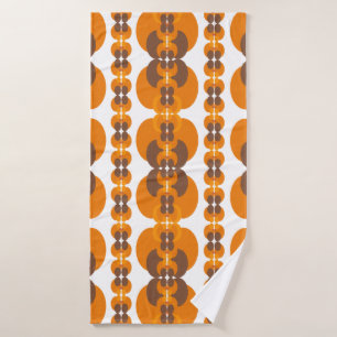 Retro Groovy 60's 70's Bubbles Pattern Bath Towel