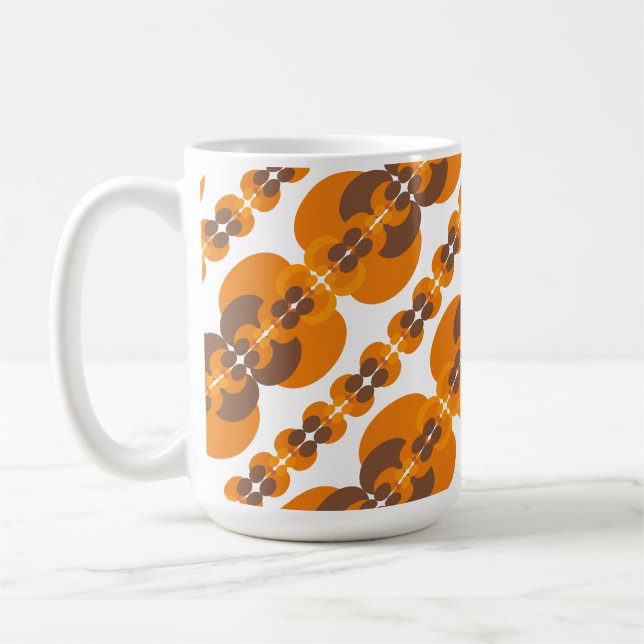 Retro Groovy 60's 70's Bubbles Pattern Coffee Mug (Left)