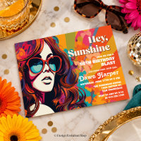Retro Groovy 60s 70s Invitation