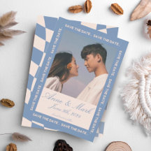 RETRO GROOVY 70S BLUE MUTED TONES