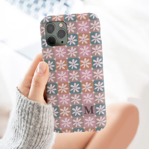 Retro Groovy 70s Daisy Monogram  iPhone 13 Pro Max Case