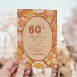 Retro Groovy 70's Themed 60th Birthday Invitation<br><div class="desc">Celebrate in style with our "Retro Groovy 70's Themed 60th Birthday Invitation, " a vibrant homage to the iconic era of the 1970s. This invitation isn't just a piece of paper; it's a ticket to a disco-filled celebration of life, love, and good vibes. Transport your guests back in time with...</div>