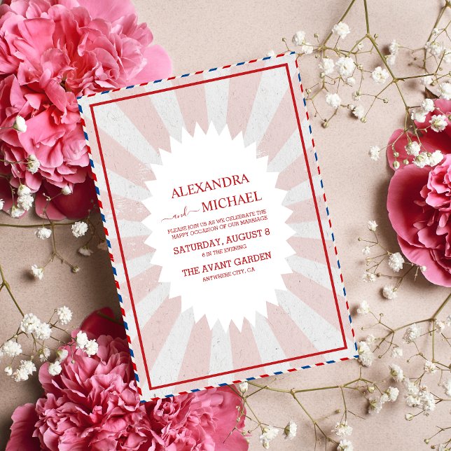Retro Groovy 70's Themed Muted Tones Wedding Invit Invitation (Creator Uploaded)
