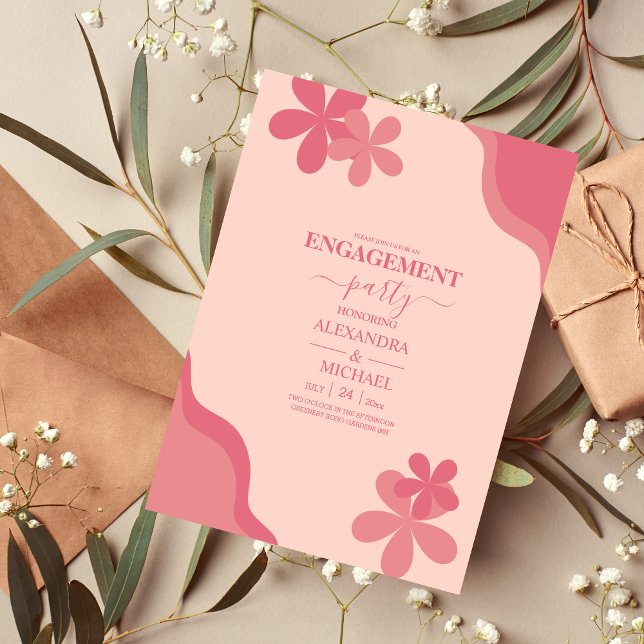 Retro Groovy 70's Themed Muted Tones Wedding Invitation (Creator Uploaded)