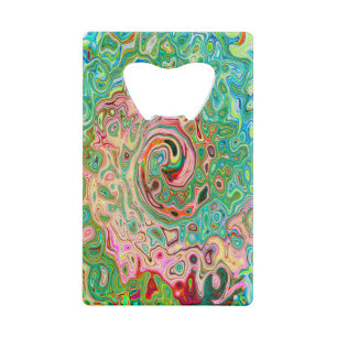 Retro Groovy Abstract Colourful Rainbow Swirl