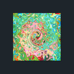 Retro Groovy Abstract Colourful Rainbow Swirl Canvas Print<br><div class="desc">This Original Digital Oil Painting by My Rubio Garden features a Retro Groovy Abstract Colourful Rainbow Swirl Liquid Art Painting with a rainbow of colours including aqua,  crimson,  blue,  pink and lime green. The result is a trippy,  groovy,  abstract design that you will love!</div>