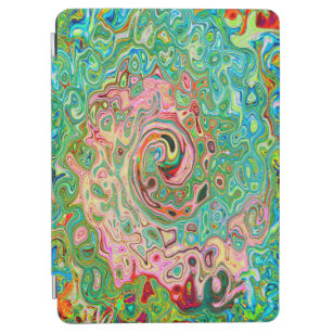 Retro Groovy Abstract Colourful Rainbow Swirl iPad Air Cover