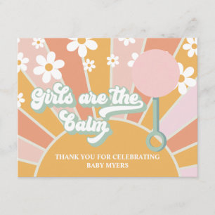 Retro Groovy Baby Balm Favour Enclosure Card