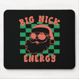 Retro Groovy Big Nick Santa Energy Christmas Xmas Mouse Mat