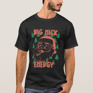 Retro Groovy Big Nick Santa Energy Christmas Xmas T-Shirt