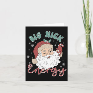 Retro Groovy Big Nick Santa Energy Fun Christmas X Card
