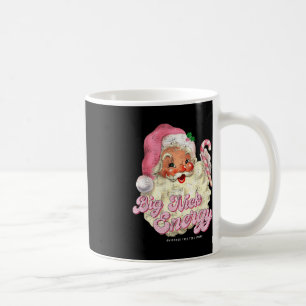Retro Groovy Big Nick Santa Energy Pink Santa Chri Coffee Mug