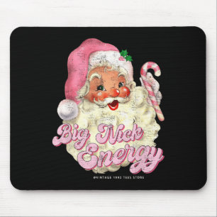 Retro Groovy Big Nick Santa Energy Pink Santa Chri Mouse Mat