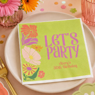 Retro Groovy Birthday | Retro Groovy Birthday Napkin