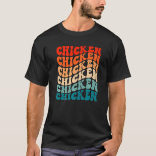 Retro Groovy Boho 70s Vintage Chicken Poultry Anim T-Shirt