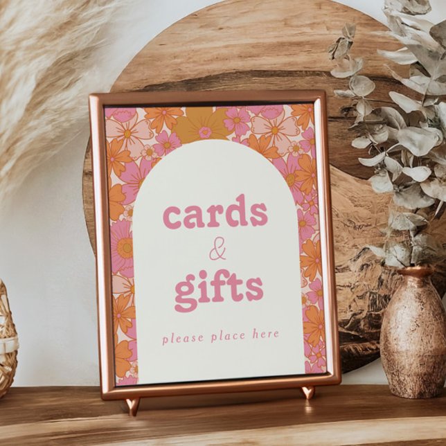 Retro Groovy Boho Baby in Bloom Cards + Gifts Sign (Creator Uploaded)