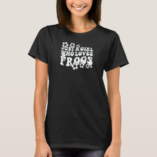 Retro Groovy Boho Hippie Just A Girl Who Loves Fro T-Shirt