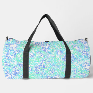 Retro Groovy Boho Hippie Trippy Colourful Marble Duffle Bag