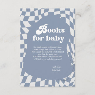 Retro Groovy Books for Baby Shower Enclosure Card