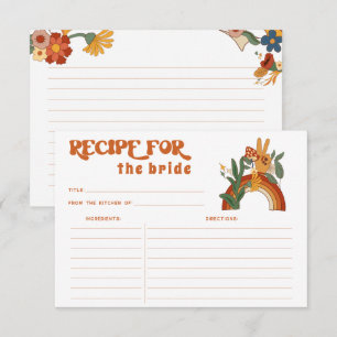  Retro Groovy Bridal Shower Recipe Card