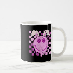 Retro Groovy Bunny Smile Face Happy Easter Day Rab Coffee Mug