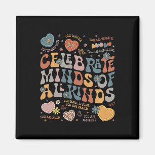 Retro Groovy Celebrate Minds Of All Kinds Autism A Magnet