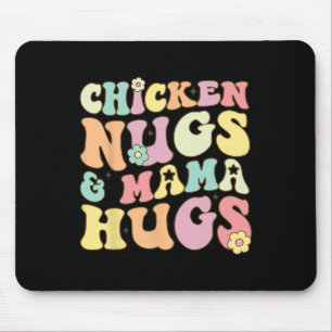 Retro Groovy Chicken Nugs And Mama Hugs Toddler Nu Mouse Mat