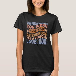 Retro Groovy Christian Love God Trendy Dear Person T-Shirt