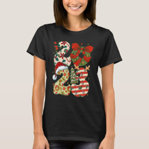 Retro Groovy Christmas 2023 New Year Cute Family M T-Shirt